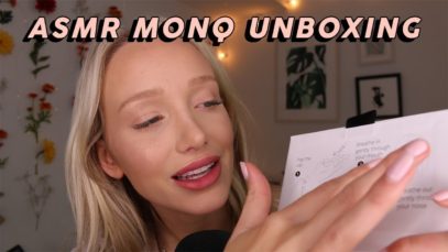 ASMR WHISPER UNBOXING MONQ! AROMATHERAPY RELAXATION (Tapping, Deep Breathing…)  | GwenGwiz