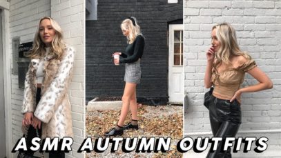 ASMR Whispered Autumn Outfit Ideas | Glasses Lookbook (Tapping, Fabric Sounds…)