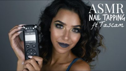 ASMR Whispered Nail Tapping with TASCAM (+ Mouth Sounds, Scratching, Plastic Cup, Crackling Sounds)