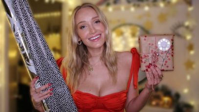 ASMR Wrapping Presents! ? ? (cutting, paper sounds, tape, whispers…)