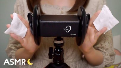 [ASMR] 耳を触りながら「ぱ行」のオノマトペを囁く? 耳のマッサージ、コットン、ゴム手袋、ウェットティッシュ