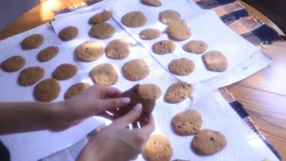 Baking Pumpkin Chocolate Chip Cookies ? ASMR