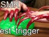 BEST ASMR trigger asmr tingles long nails tapping slime Satisfying video