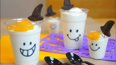 Halloween Ghost Mousse Witches’ Hat Cookies 魔女の帽子クッキー付き ハロウィン おばけ ムース