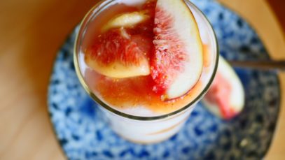 How to make Fig Syrup Dessert いちじくシロップのデザート