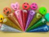 How To Make Glitter Slime with Funny Piping Bags! Oddly Satisfying Video Slime ASMR