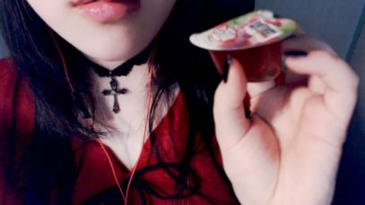 Japanese ASMR こんにゃくゼリー食べる 일본 곤약젤리 이팅사운드 Devil’s-Tongue Jelly Eating Sound -binaural-