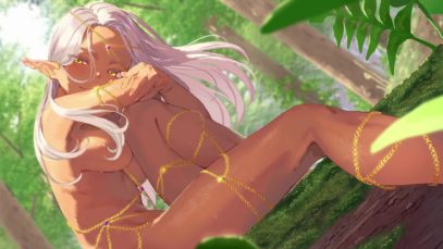 Japanese Ecchi ASMR Forest elf oil handjob