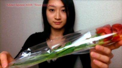 【JapaneseASMR】3D Binaural Trigger#1 “Flower Plastic Wrap  “