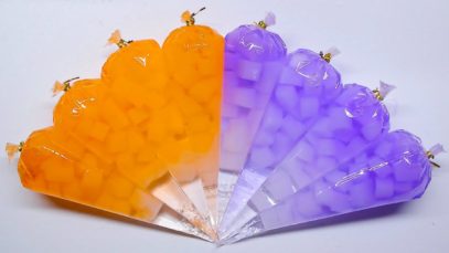 Making 2 Colors JELLY CUBE Slime with Piping Bags ?  Oddly Satisfying Slime Video ?ASMR️?