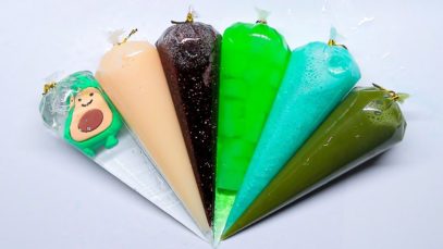 Making AVOCADO SLIME with Piping Bags ? Oddly Satisfying Slime Video ⭐ASMR️⭐
