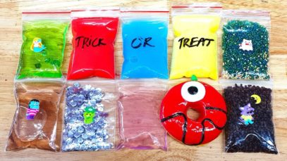 Making Crunchy Slime with Bags and Cracking Clay ! Satisfying Slime ASMR Videos #51 Halloween 2019