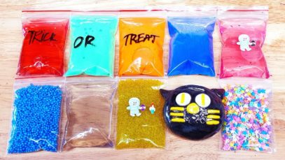 Making Crunchy Slime with Bags and Cracking Clay ! Satisfying Slime ASMR Videos #52 Halloween 2019