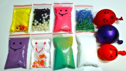 Making Crunchy Slime with Bags and Water Balloons – Satisfying Slime ASMR Videos #06