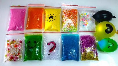 Making Crunchy Slime with Bags and Water Balloons – Satisfying Slime ASMR Videos #07