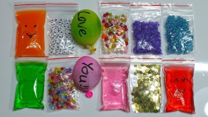 Making Crunchy Slime with Bags and Water Balloons – Satisfying Slime ASMR Videos #28