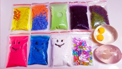 Making Crunchy Slime with Bags and Water Toys – Satisfying Slime ASMR Videos #01