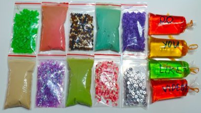 Making Crunchy Slime with Bags – Satisfying Slime ASMR Video #32