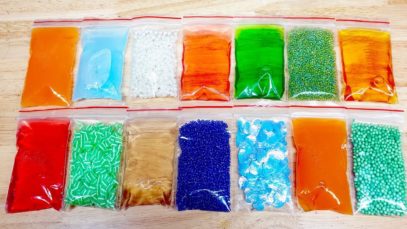 Making Crunchy Slime with Bags ! Satisfying Slime ASMR Videos #57