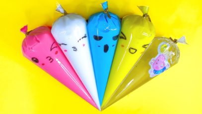 Making FUNNY Glossy Slime With Piping Bags⭐Oddly Satisfying Video 2020?ASMR #4