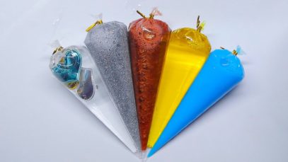 Making GLITTER SLIME with Piping Bags ? Oddly Satisfying Slime Video ⭐ASMR️⭐
