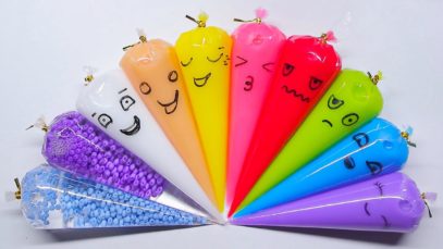 Making GLOSSY SLIME with Funny Piping Bags ? Oddly Satisfying Slime Video ?ASMR️?