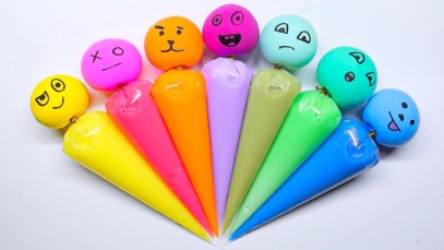 Making Glossy Slime with Funny Piping Bags! Satisfying Video Slime ?ASMR?