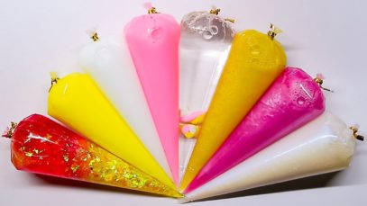 Making Glossy Slime with Piping Bags! Oddly Satisfying Video Slime ASMR