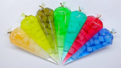 Making JELLY CUBE Slime with Rainbow Piping Bags! Oddly Satisfying Slime Video ?ASMR️?