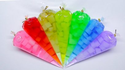 Making JELLY CUBE Slime with Rainbow Piping Bags ? Oddly Satisfying Slime Video ⭐ASMR️⭐