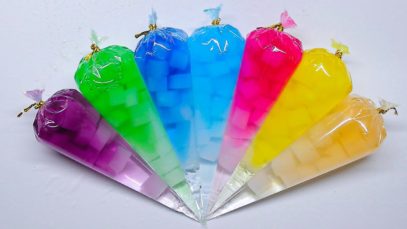 Making Jelly Cube with Piping Bags ? Oddly Satisfying Slime Video ?ASMR️?