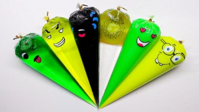 Making Kiwi Slime With Funny Piping Bags ? Oddly Satisfying Slime Video ⭐ASMR️⭐