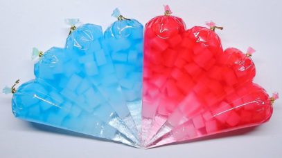 Making Two Color Jelly Cube with Piping Bags! Oddly Satisfying Slime Video ?ASMR️?