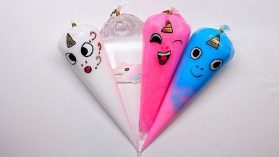 Making UNICORN Glossy Slime With Funny Piping Bags ? Oddly Satisfying Slime Video ⭐ASMR️⭐