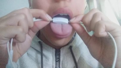 mic licking and nibbling