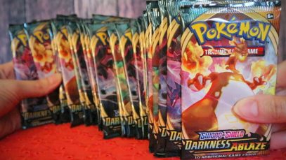 Opening Pokemon Darkness Ablaze Booster Box ? ASMR Relax Crinkles and Cards Sounds