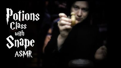 Professor Snape’s Potion Class ASMR (Harry Potter, Tapping, Grinding, Fizzing, and Bubbling Sounds)