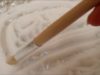 Salt Drawing With A Paintbrush