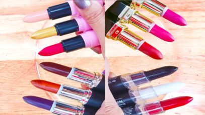 Slime Coloring with Makeup Lipstick Compilation! Most Satisfying Slime Video ⭐ASMR⭐