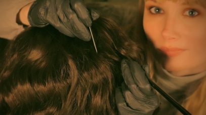 Soothing No Talking Scalp Inspection with Gloves ?‍♀️ ASMR Scalp Check and Massage