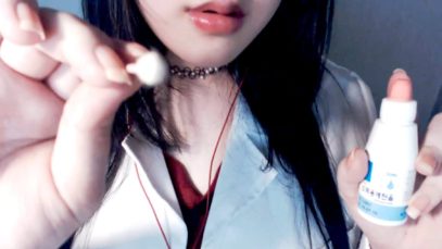 (SUB) ASMR Korean 이비인후과 귀청소와 소독 ENT Doctor & Ear cleaning