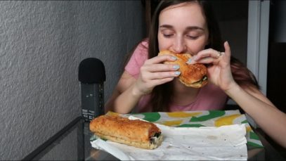Subway Sandwich Eating Sounds/Whispering – Quiet NomnomNom ASMR