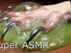 Super ASMR triggers asmr slime video tapping scratching whisper long nail