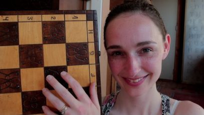 Super relaxing wooden Polish chess pieces ~ ASMR whispering EAR to EAR