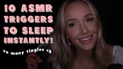 Top 10 ASMR triggers to sleep instantly! typing, shoe tapping, hair brushing, shaving cream…