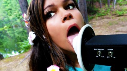 Weird ASMR Woman EATS Your EARS in a Public Park