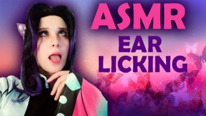 ♠• АСМР ПОШЛАЯ АНИМЕШНИЦА ЛИЖЕТ УШКИ ? | ASMR EAR LICKING ? | DEMON SLAYER COSPLAY | ЛИКИНГ УШЕК? •♠