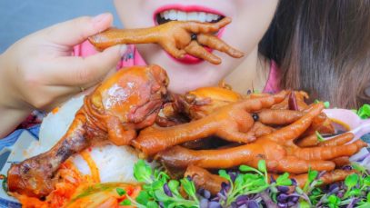 ASMR COOKING BRAISED CHICKEN LEGS AND CHICKEN FEET IN SOY SAUCE | LINH-ASMR
