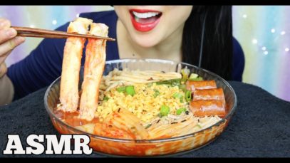 ASMR KING CRAB SPICY SAMYANG NOODLES STEW TYPE (EATING SOUNDS) NO TALKING | SAS-ASMR