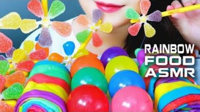 ASMR RAINBOW PLATTER , EATING SOUNDS | LINH-ASMR